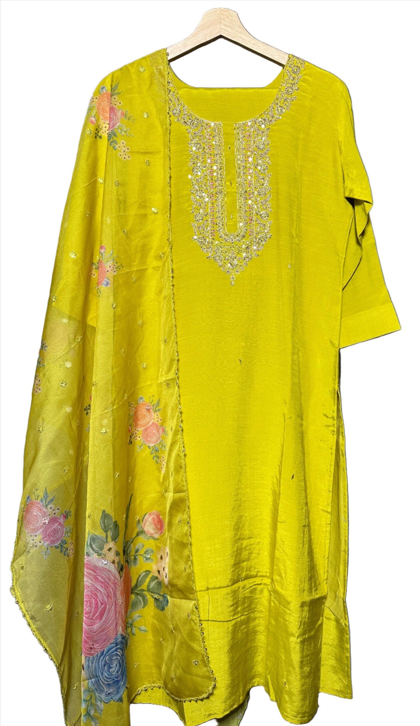 Dola Silk Mehndi Color Suit