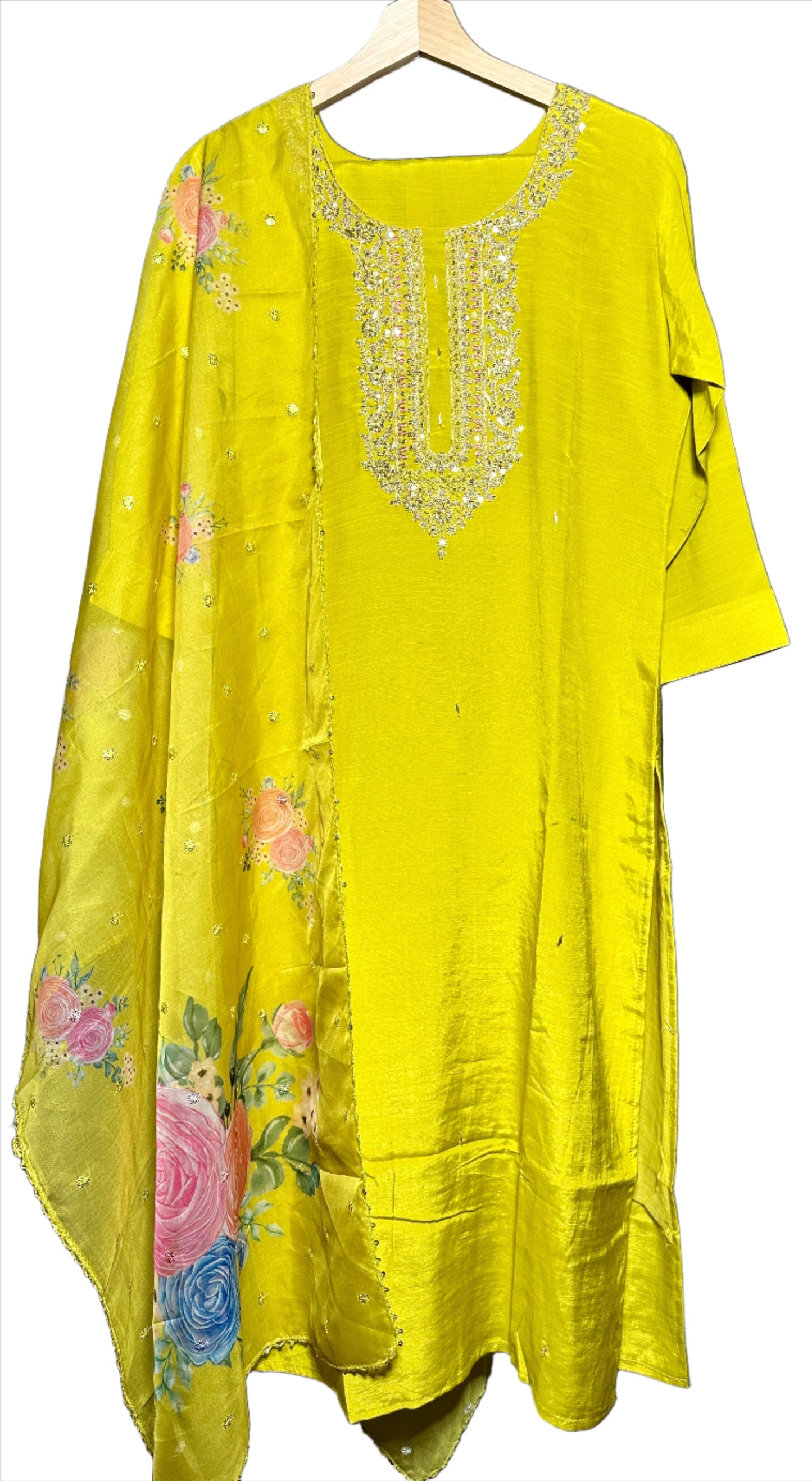 Dola Silk Mehndi Color Suit