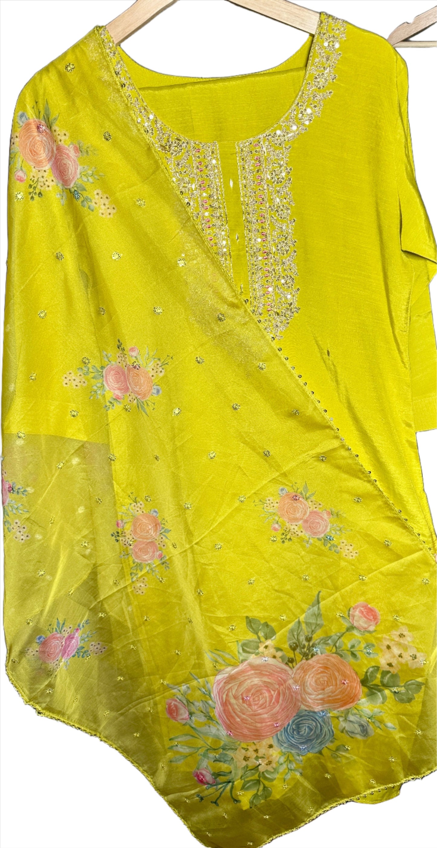 Dola Silk Mehndi Color Suit